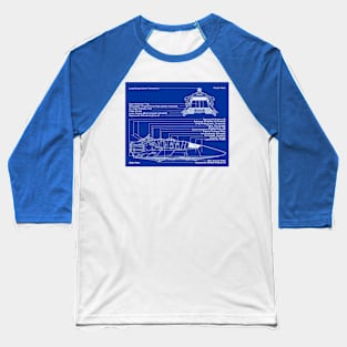 Chariot Spaceship Blueprint Baseball T-Shirt